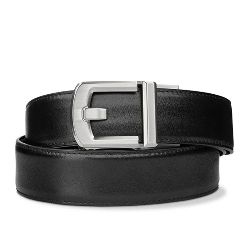 KORE WAFFENGURT BLACK LEATHER GUN BELT X8 NICKEL