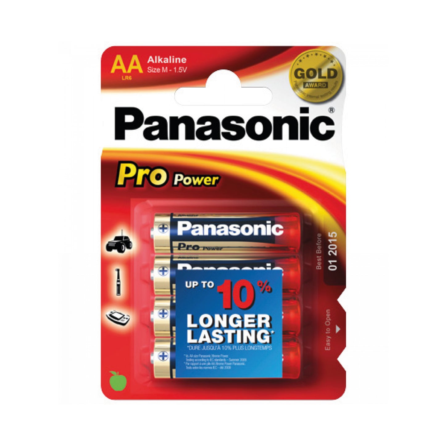 Panasonic Pro Power Gold Alkaline LR6 AA Mignon 4er Blister