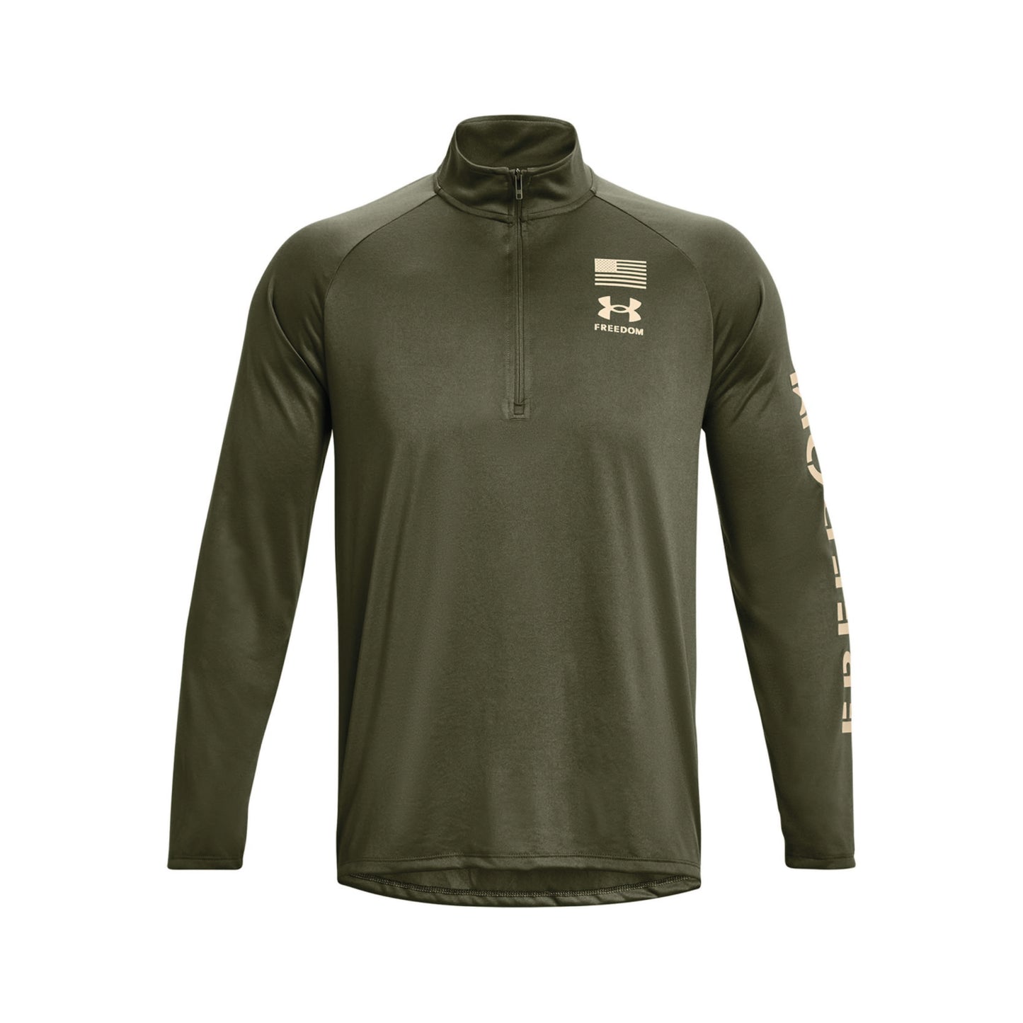 UNDER ARMOUR FREEDOCH TECH 1/2 ZIP GREEN