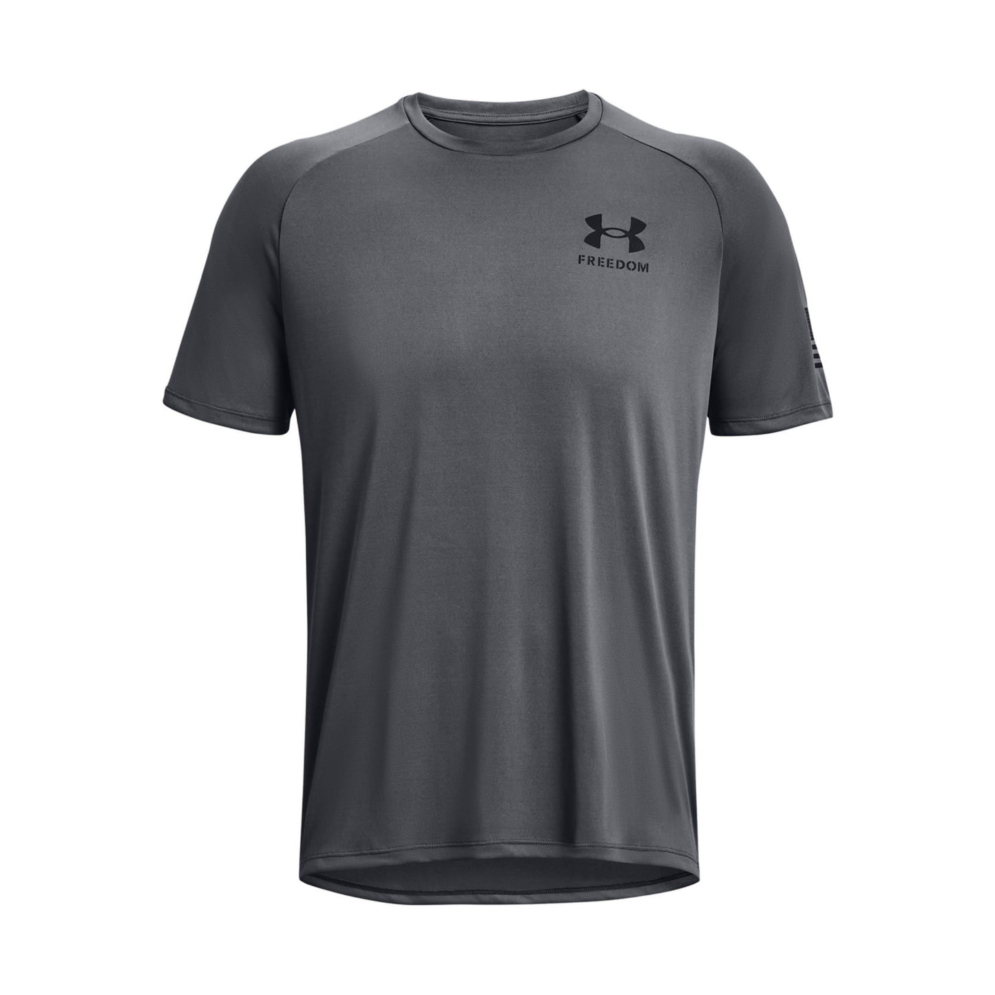 UNDER ARMOUR TECH FREEDOM SHORT SLEEVE T-SHIRT PITCH GREY