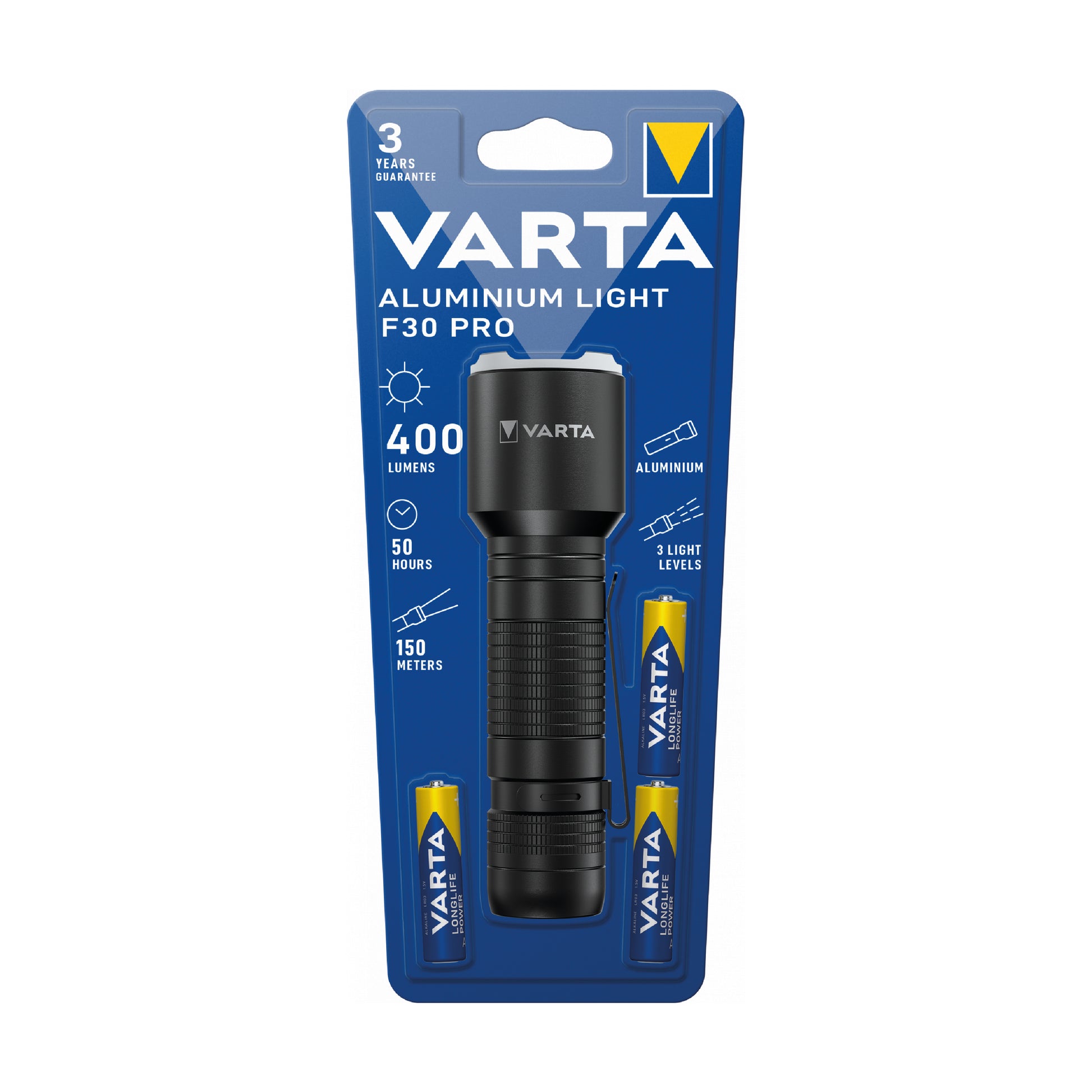Varta Aluminium Light F30 Pro inkl. 3xAAA Batterien – DELTAgroup Shop