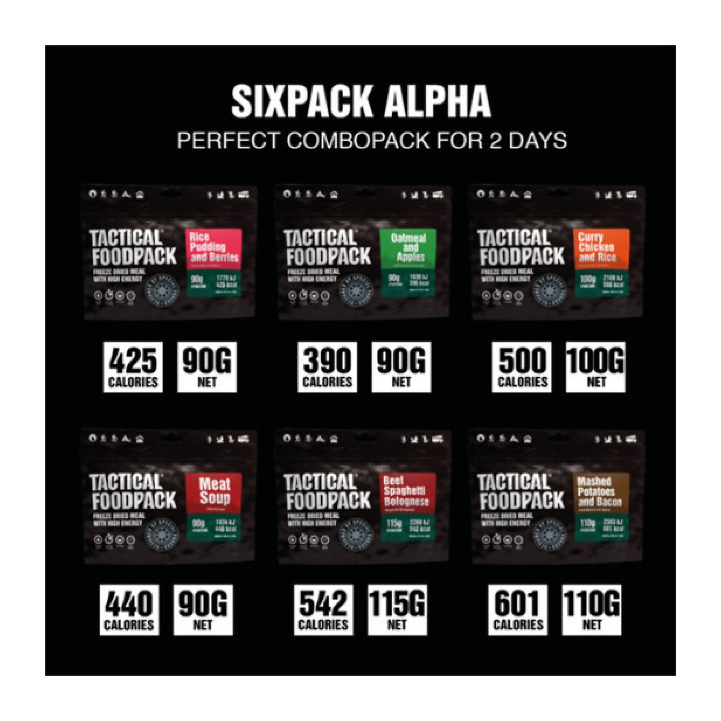 TACTICAL FOODPACK® Six Pack Alpha